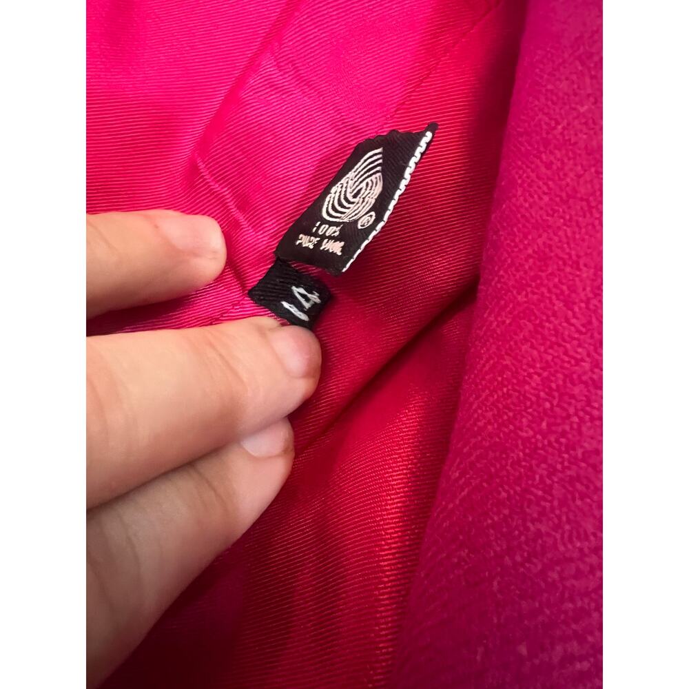 Giorgio Sant’Angelo Pink Wool Blazer – Women’s Size 14 - Picture 6 of 9